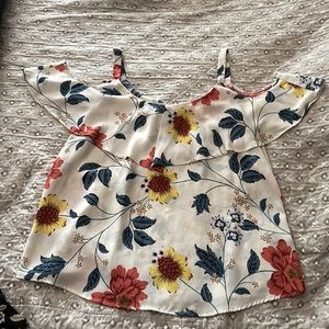 New York & Co 7th Avenue Cold Shoulder Top